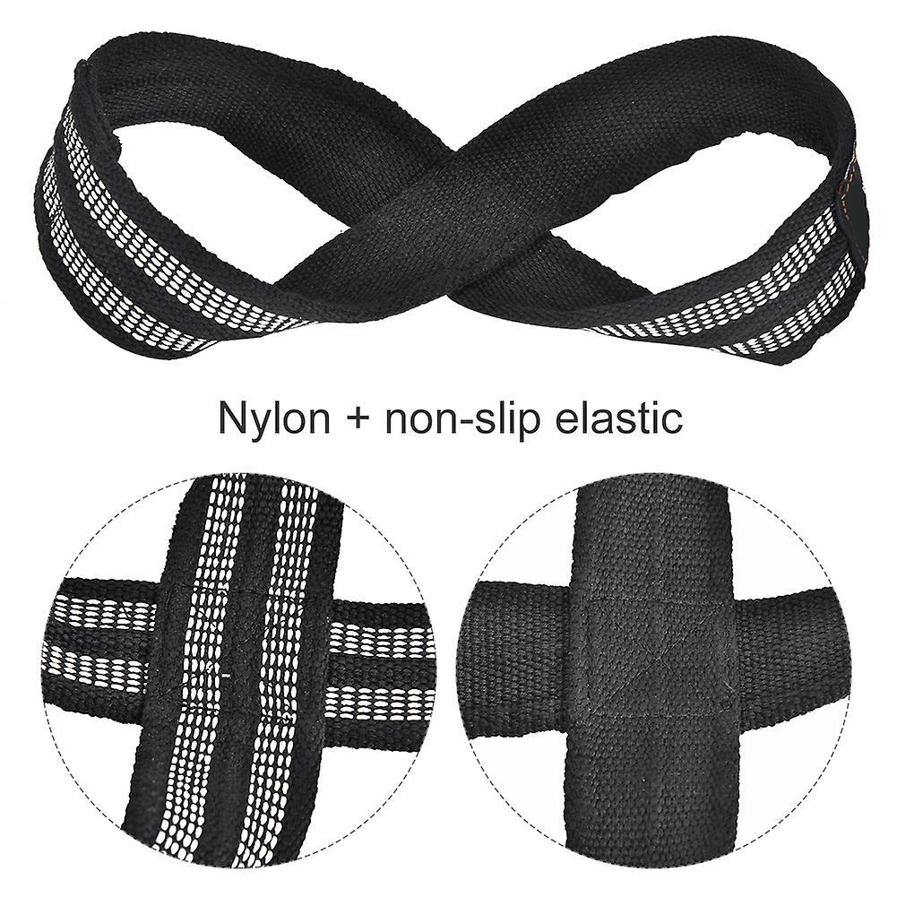 1 Pair Figure 8 Weight Lifting Straps Dead Lift Wrist Strap For Pull Ups Horizontal Bar Powerlifting Gym Fitness Bodybuilding Equipment(s )