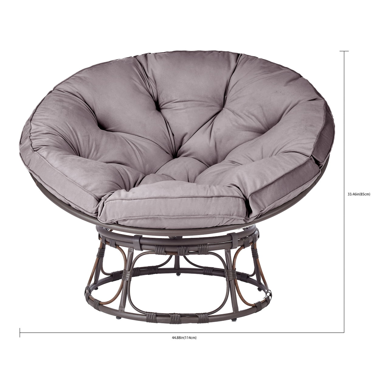 Better Homes & Gardens Papasan Chair, Charcoal Gray