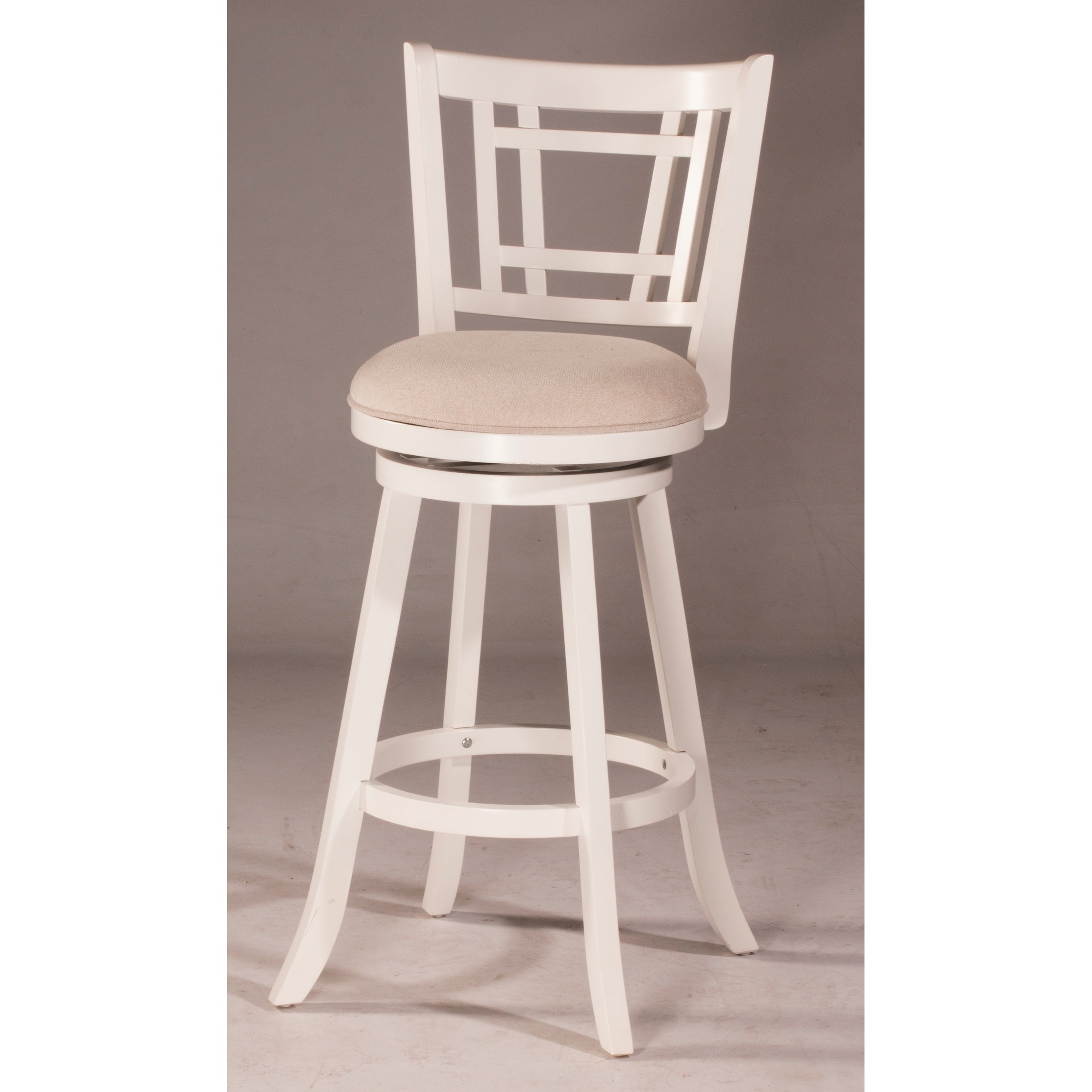 Hillsdale Furniture Fairfox Swivel Counter Stool， White - 18.5