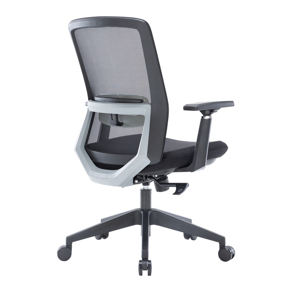 LeisureMod Ingram Modern Office Task Chair with Adjustable Armrests