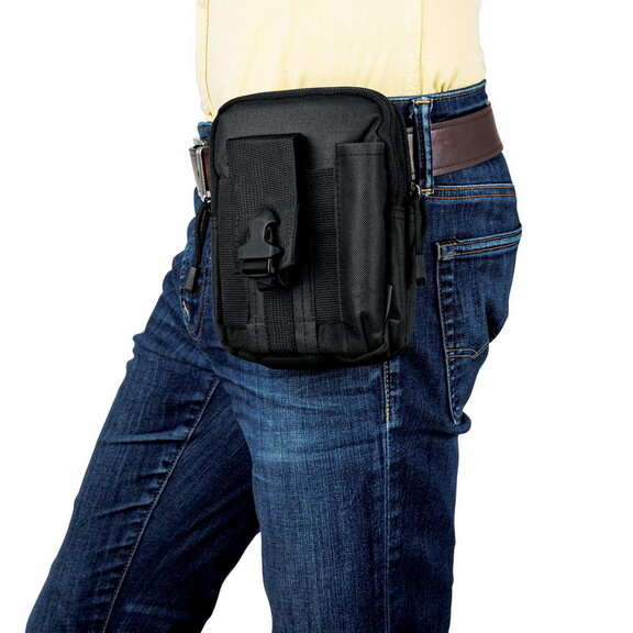 Truper 67021 Tactical waist belt bag  black