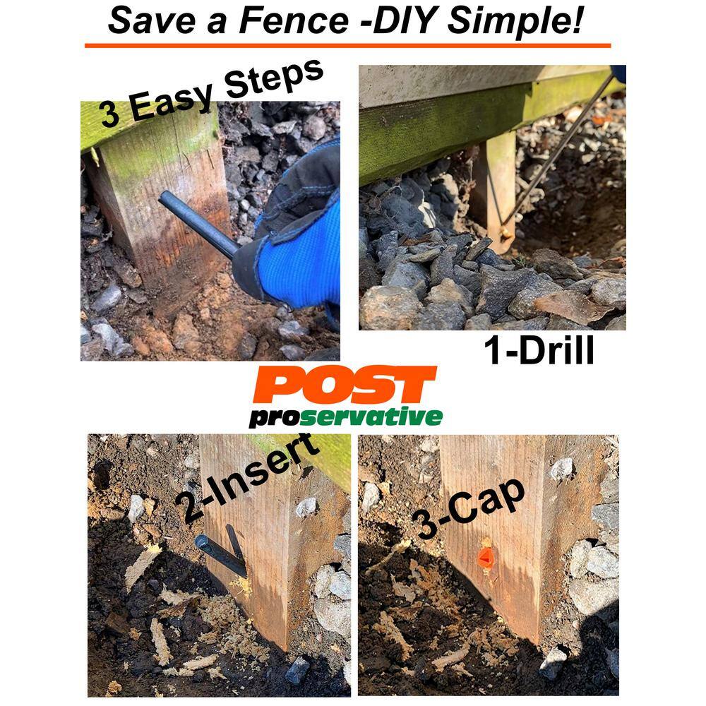 Post Protector Post Preservative for In-Service Posts 24 piece with Date Tag and Plugs PPS24Kit