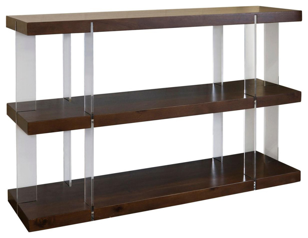 Austin Console Table  Chestnut Brown   Transitional   Console Tables   by Lighting New York  Houzz