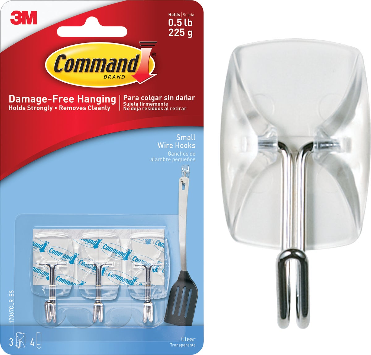 Command Wire Adhesive Hook Clear