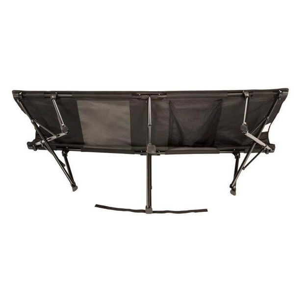 Kamp rite Standard Kwik Cot Quick Setup 1 Person Sleeping Bed With Side Storage Pockets Storage Hammock And 600d Carry Bag Black