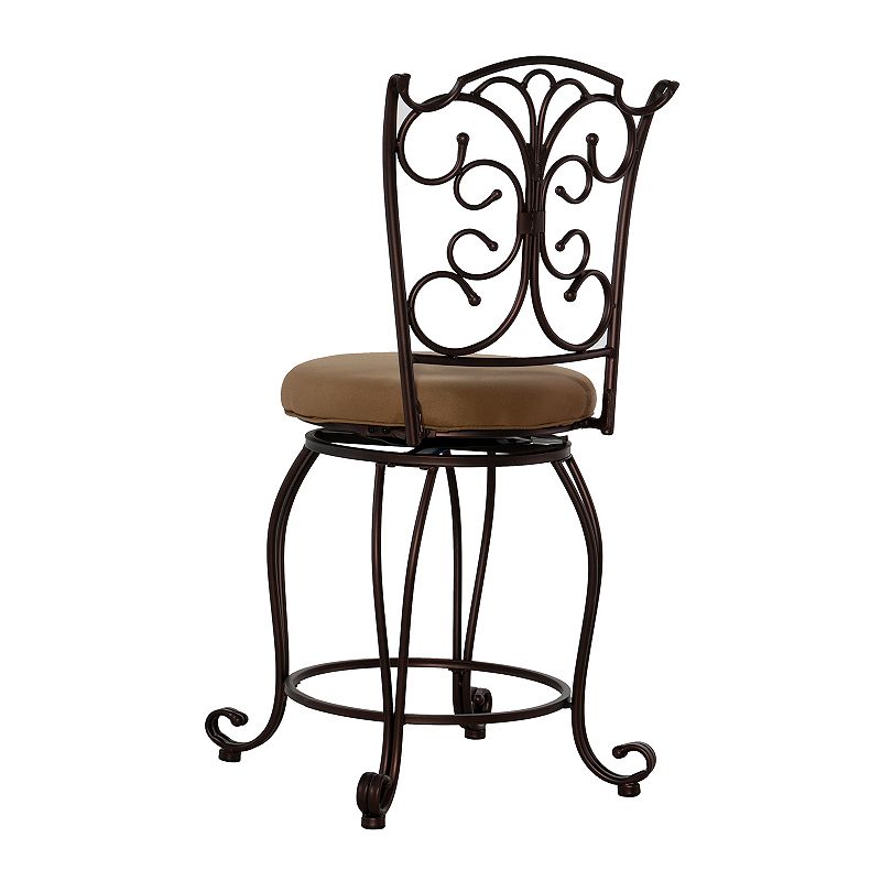 Linon Gathered-Back Counter Stool