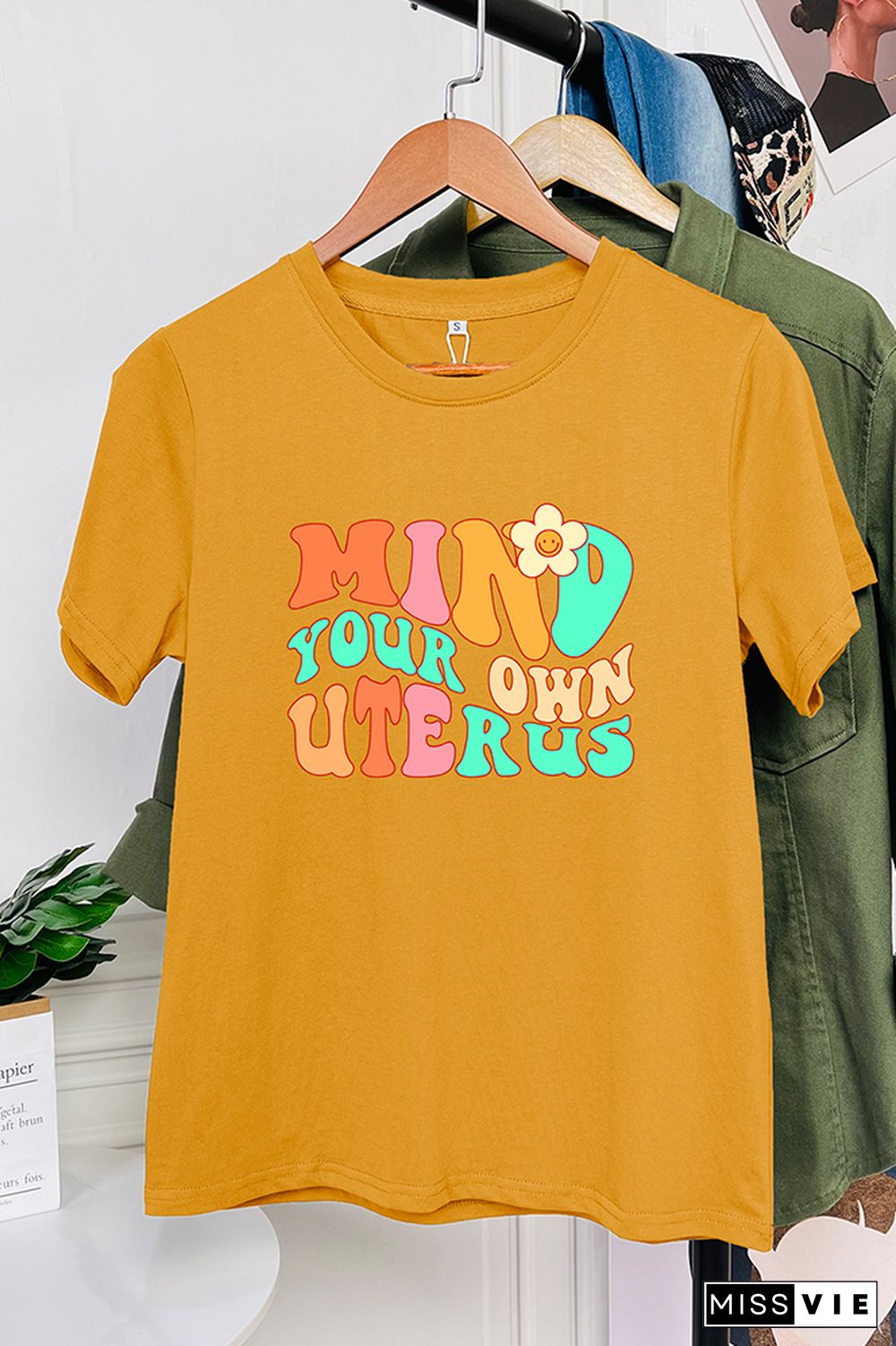 Mind your own Uterus Graphic Tee Wholesale