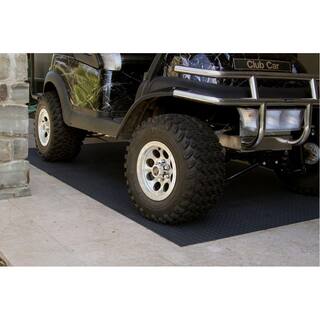 Diamond Deck 5 ft. x 15 ft. Black Textured PVC X-Large Golf Cart Mat 84515