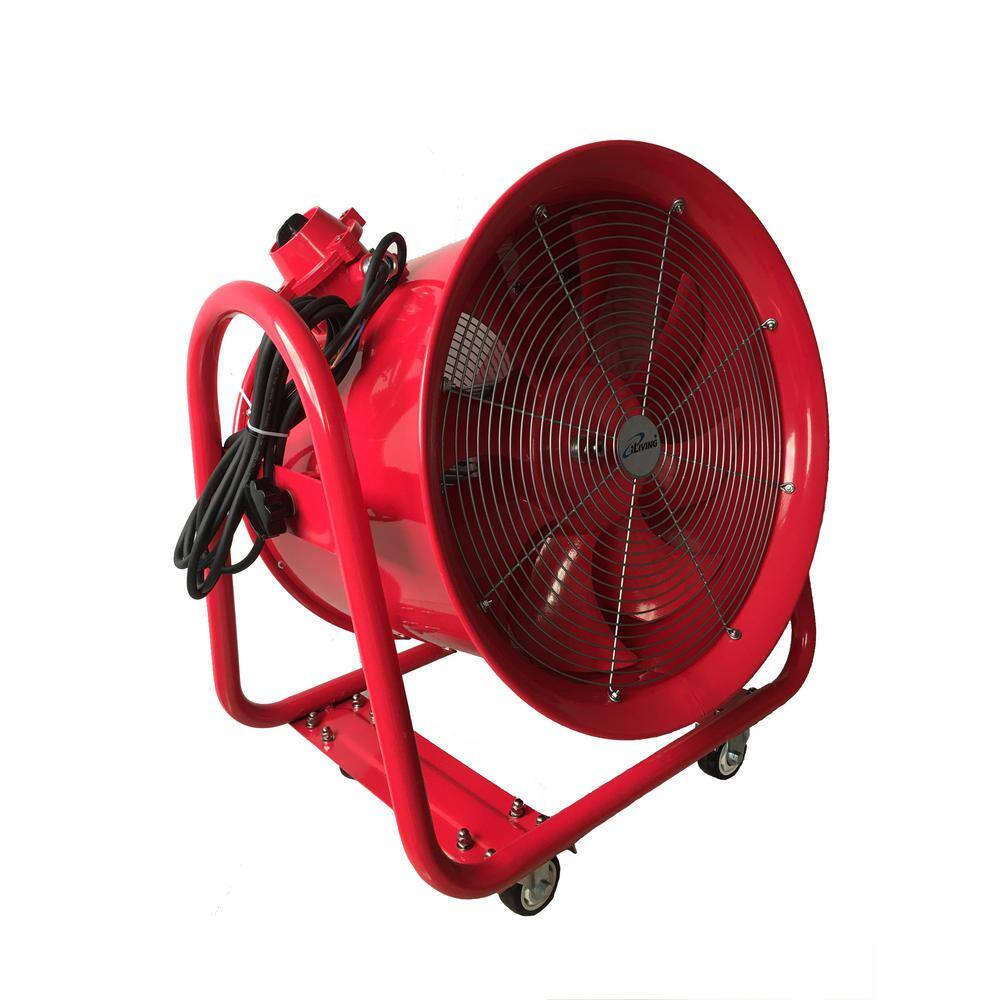 iLIVING Explosion Proof 20 in. Ventilation Floor Fan With 900-Watt 5830 CFM Red ILG8EF20EX