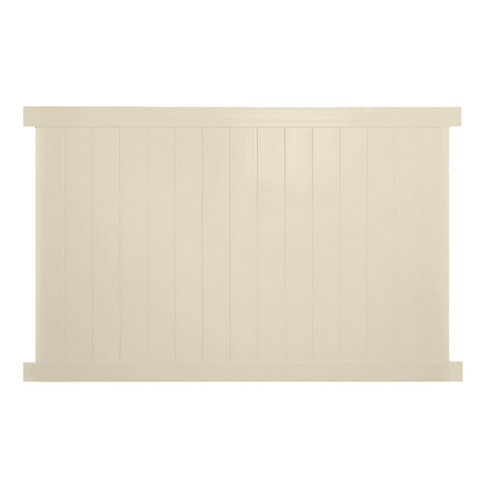 Weatherables Monroe 6 ft. H x 8 ft. W Beige Vinyl Privacy Fence Panel Kit PBPR-TG-6X8