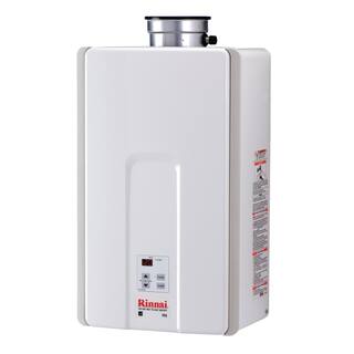 Rinnai High Efficiency 9.8 GPM Residential 192000 BTU Natural Gas Interior Tankless Water Heater V94XiN