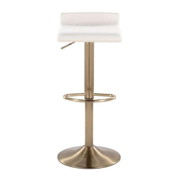 Silver Orchid Tower Ale Brushed Gold Adjustable Bar Stool (Set of 2)