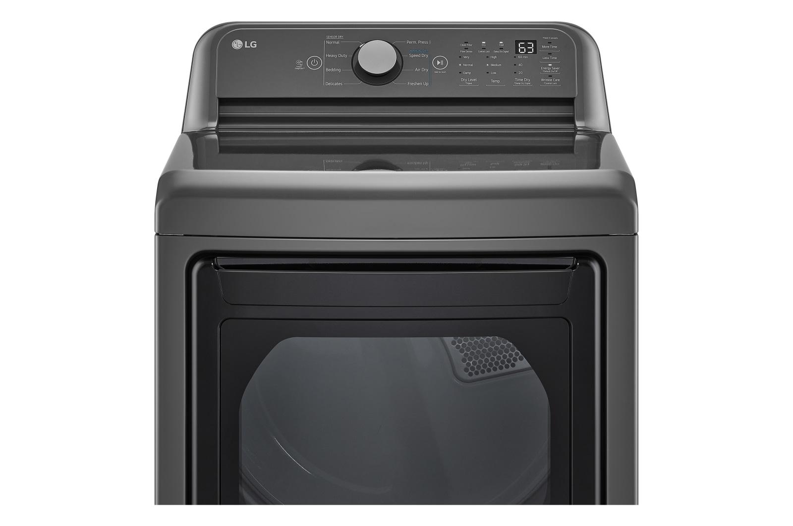 Lg DLE7150M 7.3 Cu. Ft. Top Load Energy Star Electric Dryer With Sensor Dry, Flowsense® & Clean Filter Indicators