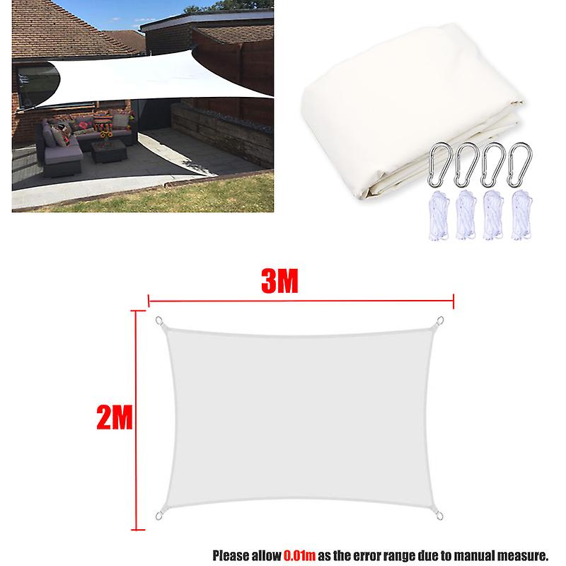 Born Pretty White All Size Waterproof Sun Shade Sail Square Rectangle Triangle Garden Terrace Awnings Swim Shade Camp Hiking Yard Canopy