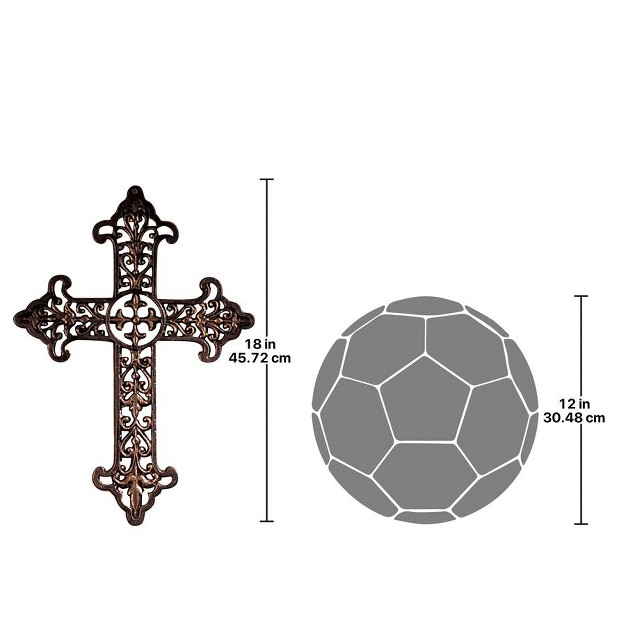 Design Toscano Fleur De Lis Cross