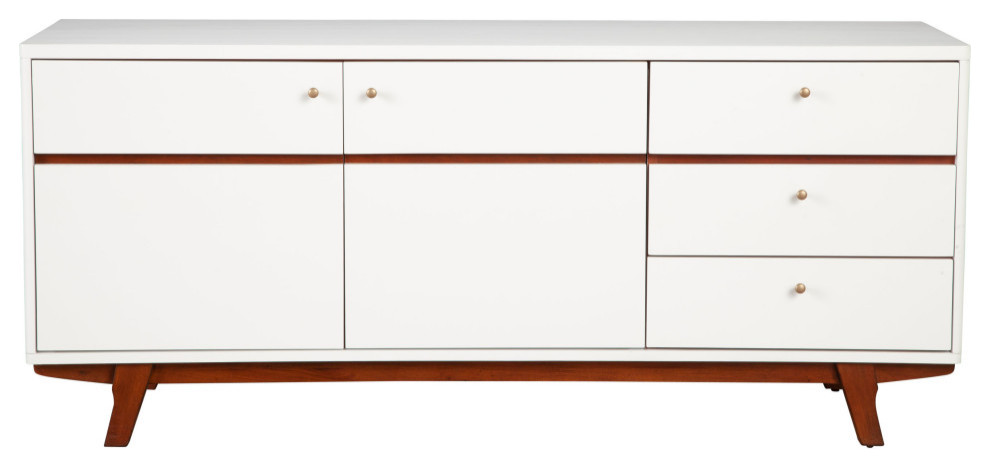 Dakota TV Console   Midcentury   Entertainment Centers And Tv Stands   by Alpine Furniture  Inc  Houzz