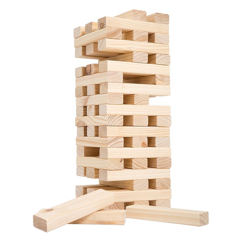 Hey! Play! Giant Wooden Blocks Tower Stacking Game