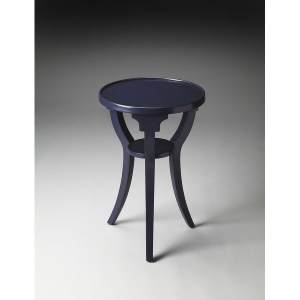 Handmade Butler Dalton Navy Round End Table