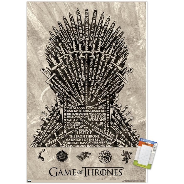 Trends International Game Of Thrones Iron Throne Unframed Wall Poster Prints