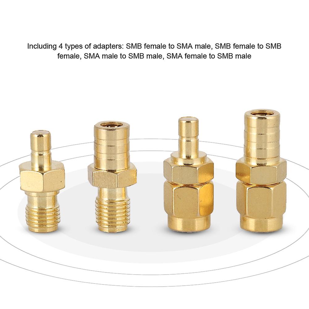 4 Types Rf Adapter Sma Adapter To Smb Connector Rf Converter Set For Dab Car Radio Antenna