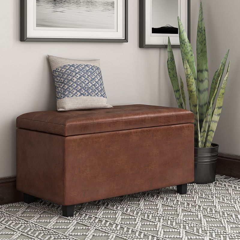 Simpli Home Tufted Storage Ottoman