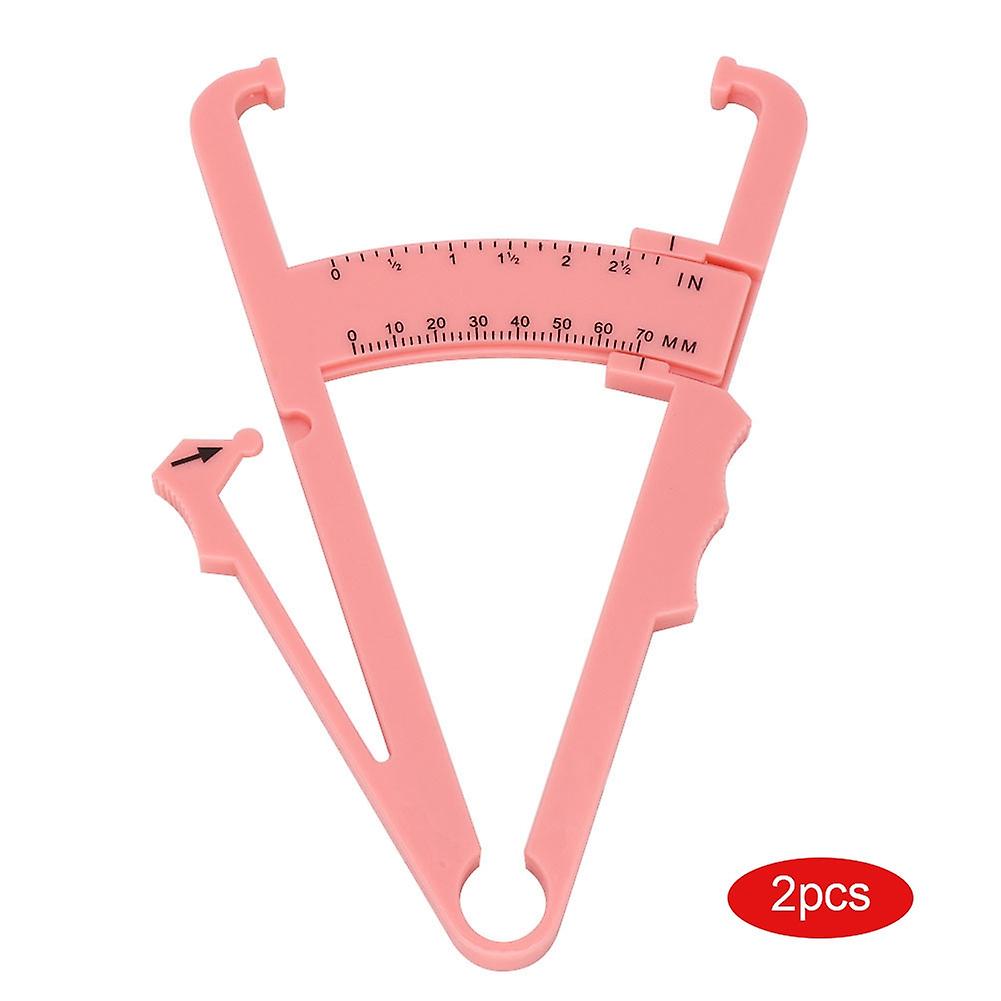 2pcs Body Fat Caliper Tester Skinfold Measurement Tape Fitness Body Slimming Measure Tool