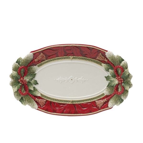 Fitz and Floyd Holiday Home Large Platter 17In