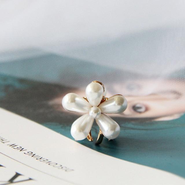 Mini pearl hair claw women rhinestone flower crab claw clip