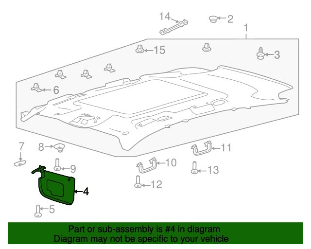 Genuine OE Ford Sun-Visor - CJ5Z-7804104-DC