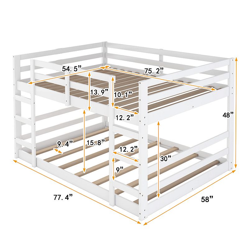 Merax Full Over Full Bunk Bed With Ladder