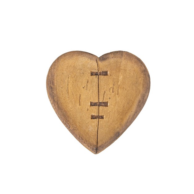 Rustic Patched Heart Trinket Tray Wood By Foreside Home amp Garden