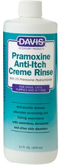 Davis Pramoxine Anti-Itch Dog and Cat Creme Rinse， 12-oz bottle