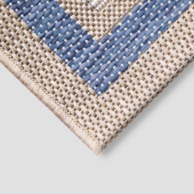 Tonal Border Outdoor Rug