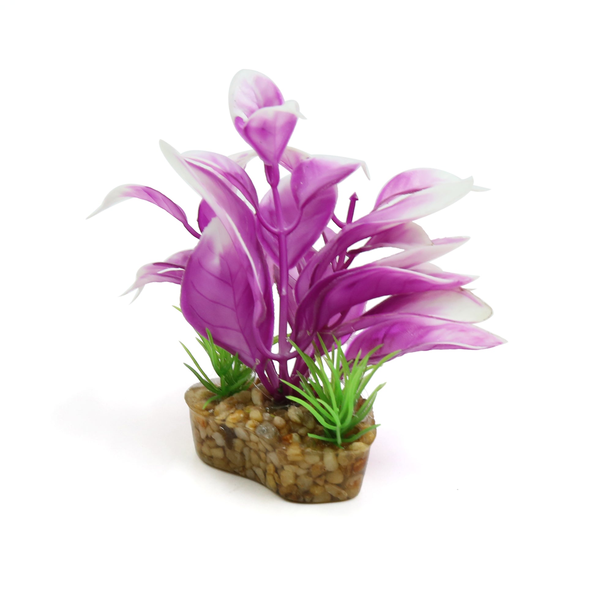 White Fuchsia Plastic Terrarium Plant Reptile Habitat Ornament Home Decor