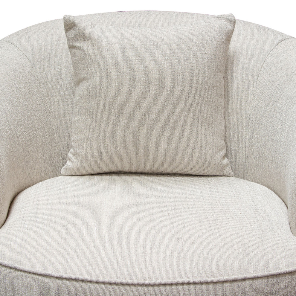 Raven Chair  Light Cream Fabric   Contemporary   Armchairs And Accent Chairs   by HedgeApple  Houzz