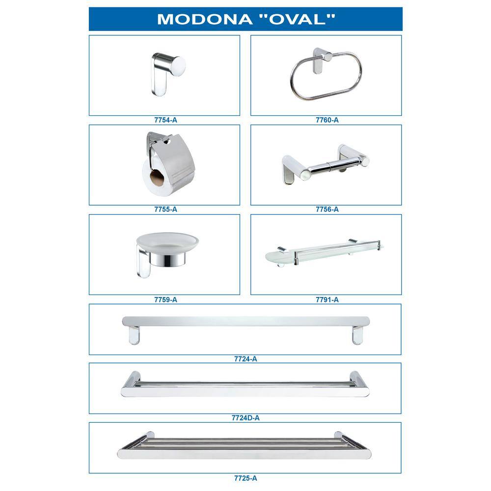 MODONA Oval 6 in. Single-Handle 3-Spray Tub and Shower Faucet with Hand Held Shower in Polished Chrome (Valve Included) F773-A