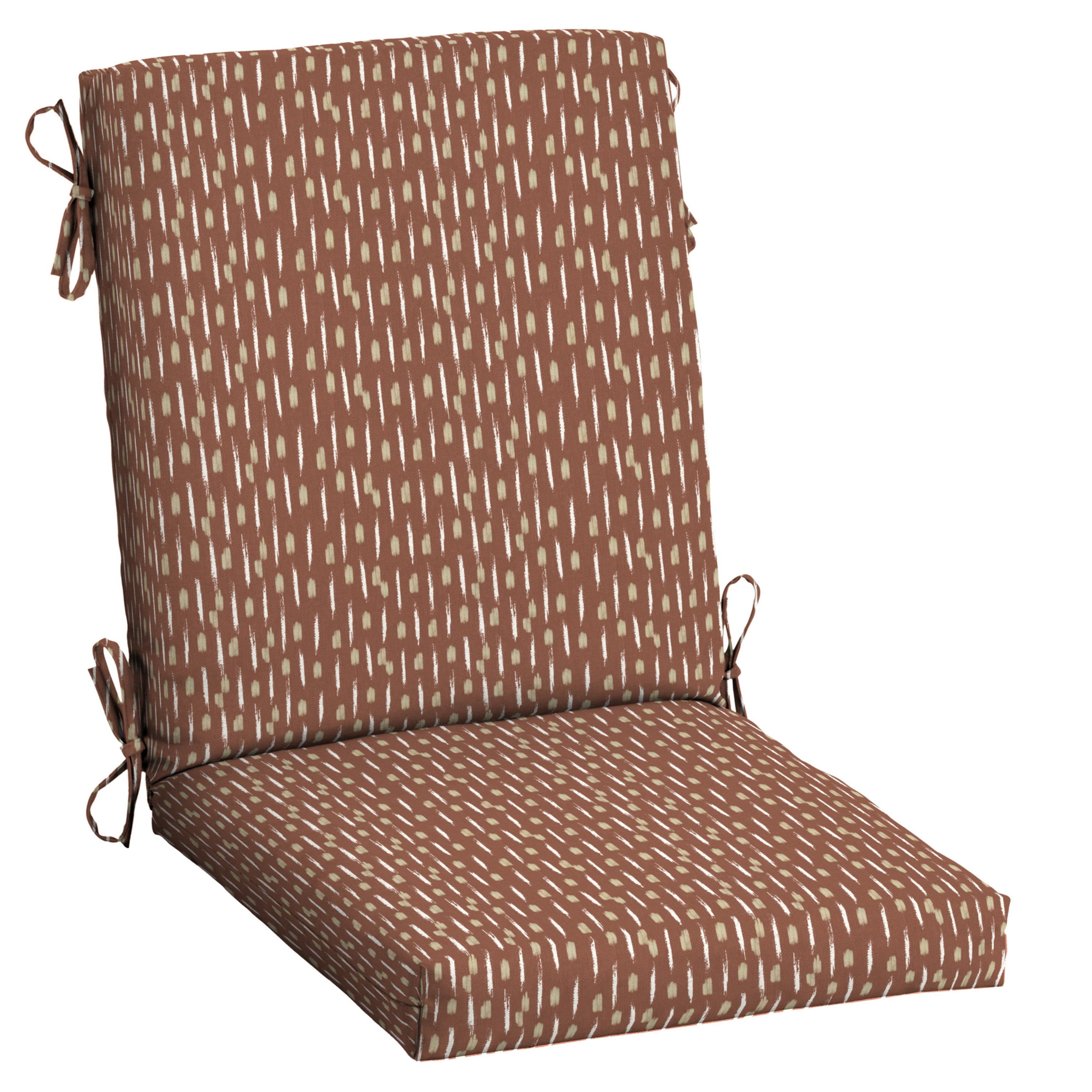 Arden Selections Outdoor Dining Chair Cushion 20 x 20， Rust Red Brushed Texture