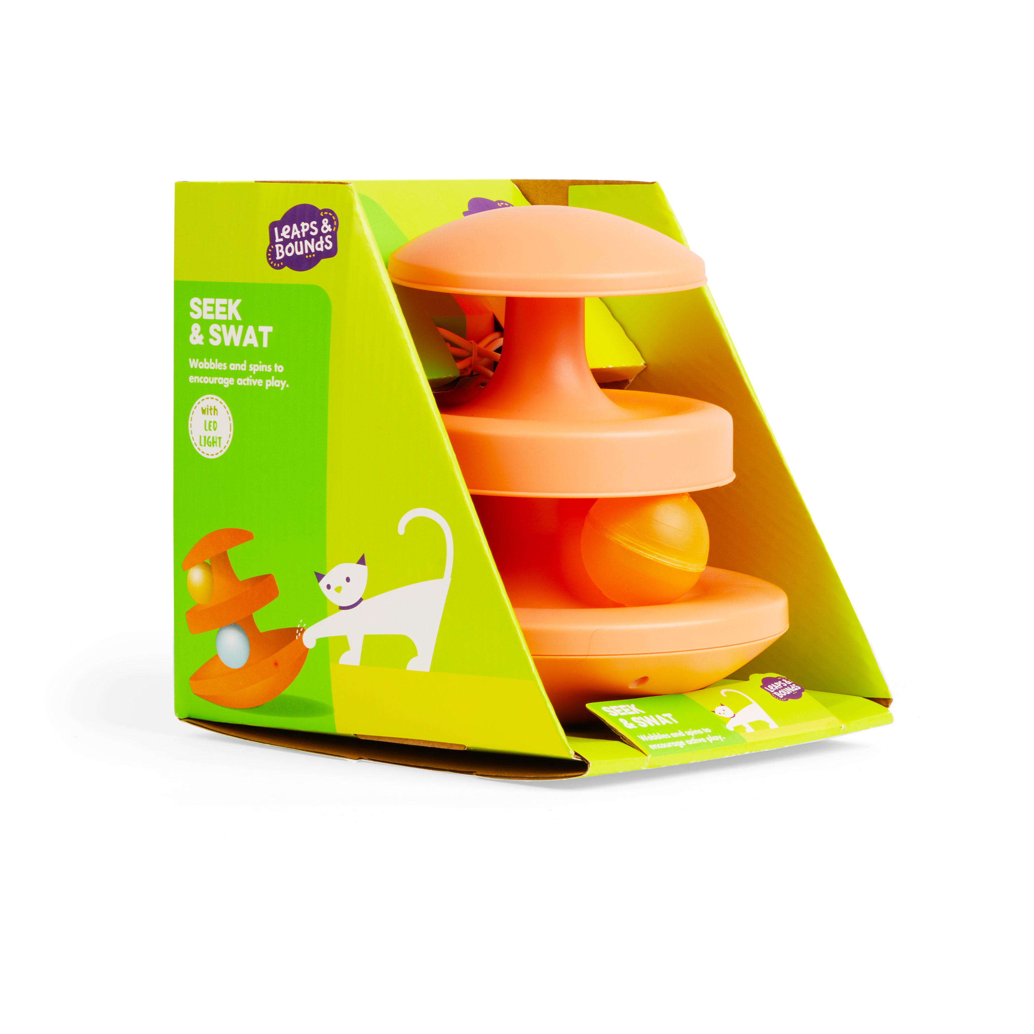 Leaps  Bounds Wobbe Track with LED Light Cat Toy