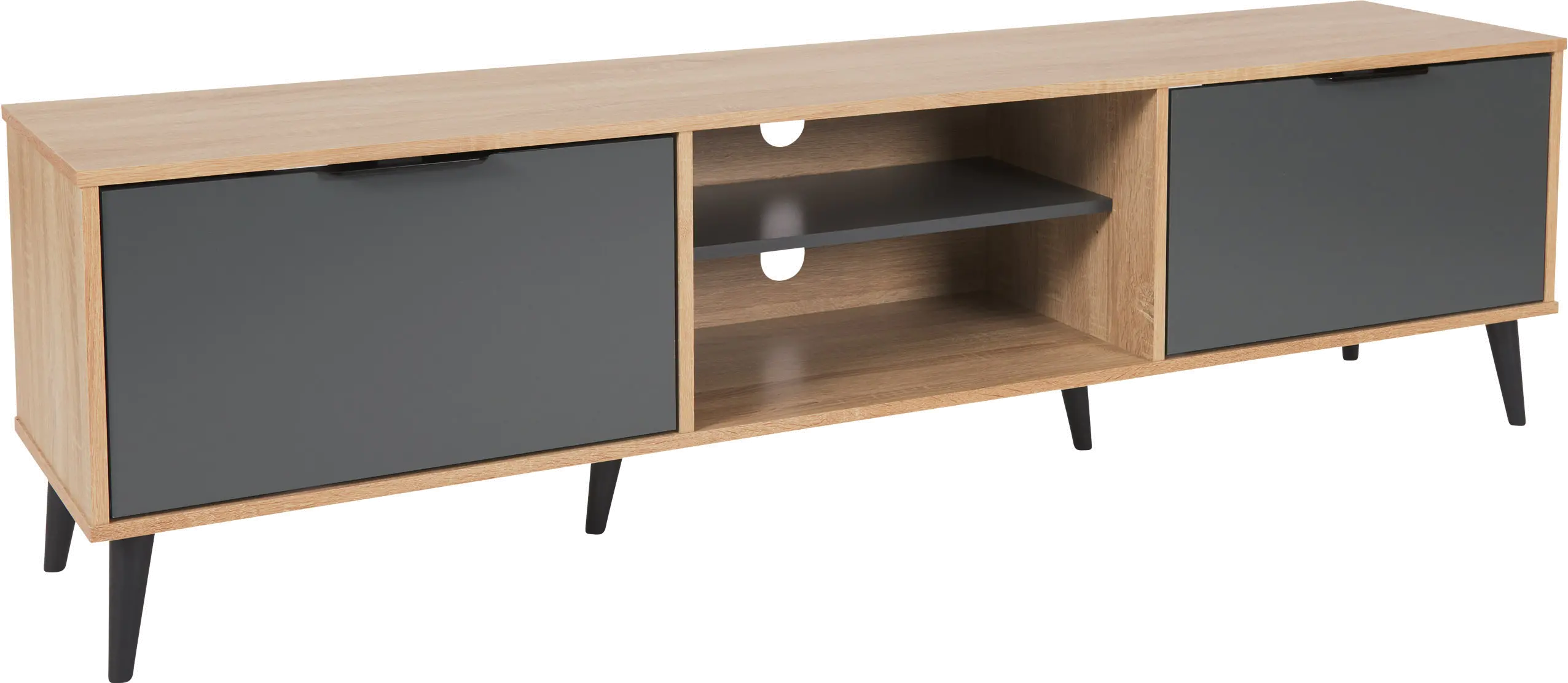 Cole Light Brown TV Stand with Storage