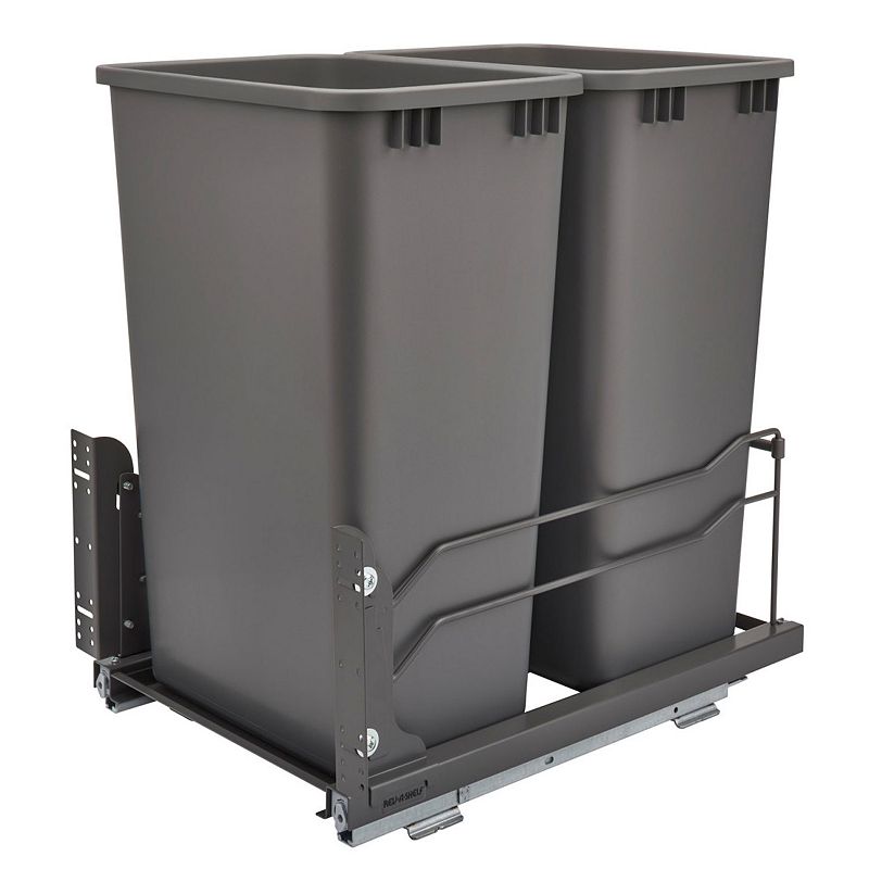 Rev-a-shelf Double Pull Out Trash Can 50 Qt With Soft-close， 53wc-2150scdm-213