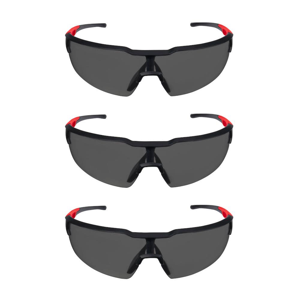 Milwaukee 3PK Safety Glasses - Tinted Anti-Scratch Lenses 48-73-2054 from Milwaukee