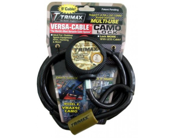 TRIMAX Multi-use Camo Versa Cable Lock 9FT VMAX9C