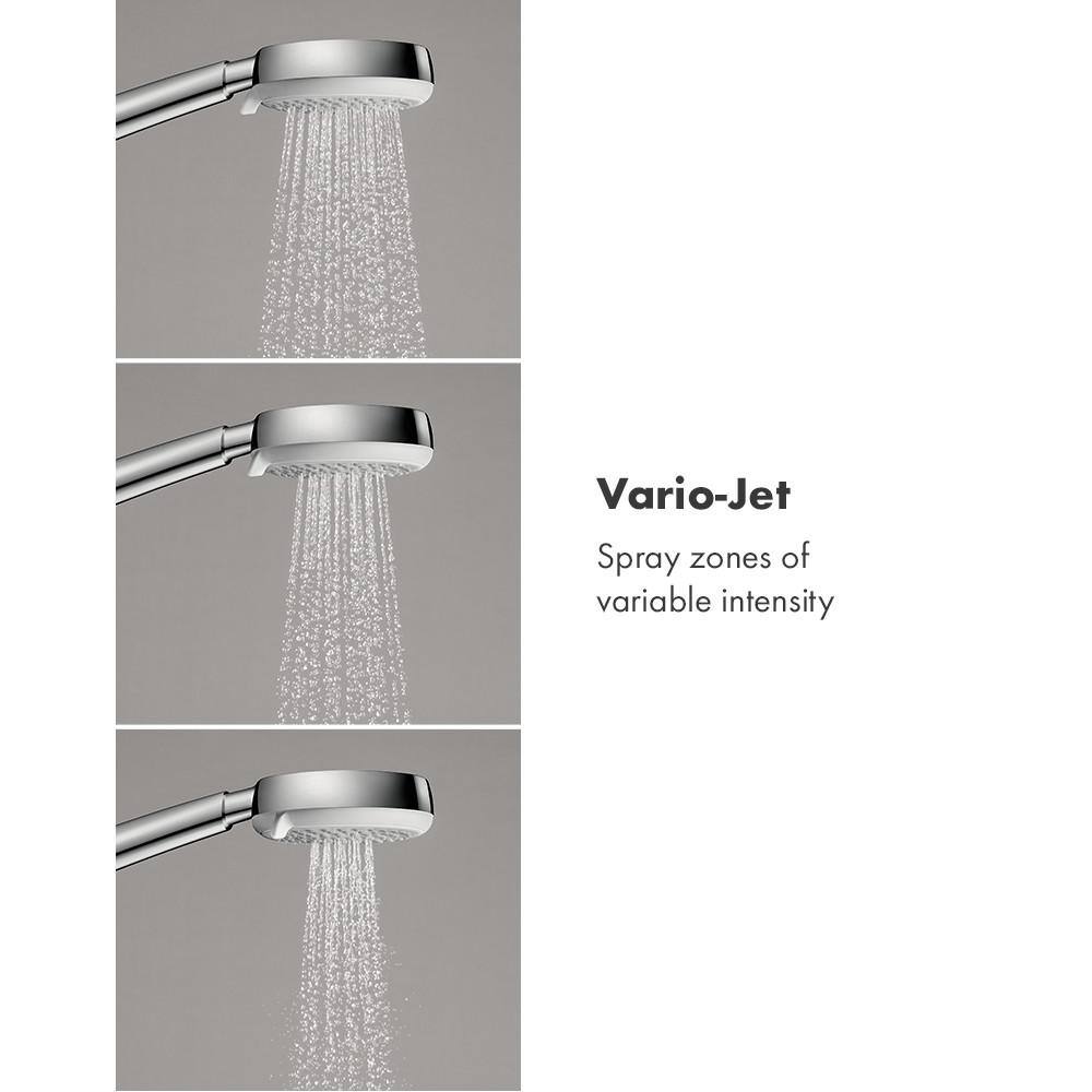 Hansgrohe 1-Spray 47 in. Single Wall Mount Handheld Adjustable Shower Head in Chrome 04332000