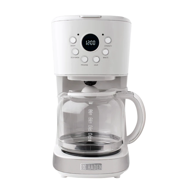 Haden 75061 Heritage 12-Cup Ivory White Residential Drip Coffee Maker， Ivory White