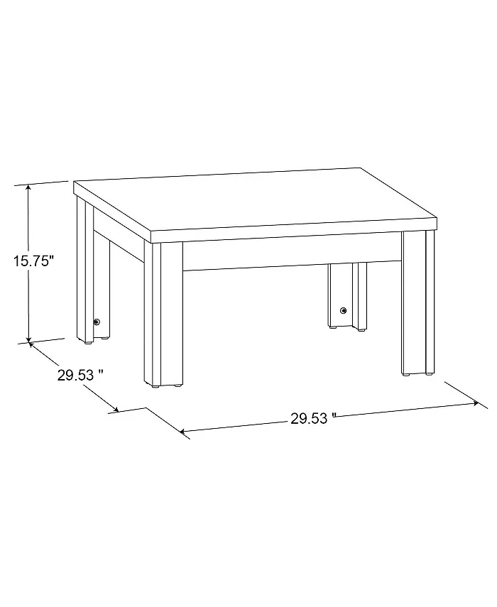 Lifestyle Solutions 15.75H Wood Sturdy Liverpool Side Table