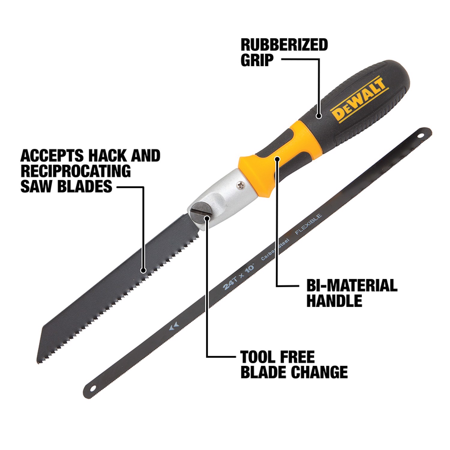 DW 10 in. Carbon Steel Multi-Use Saw 24 TPI 2 pc