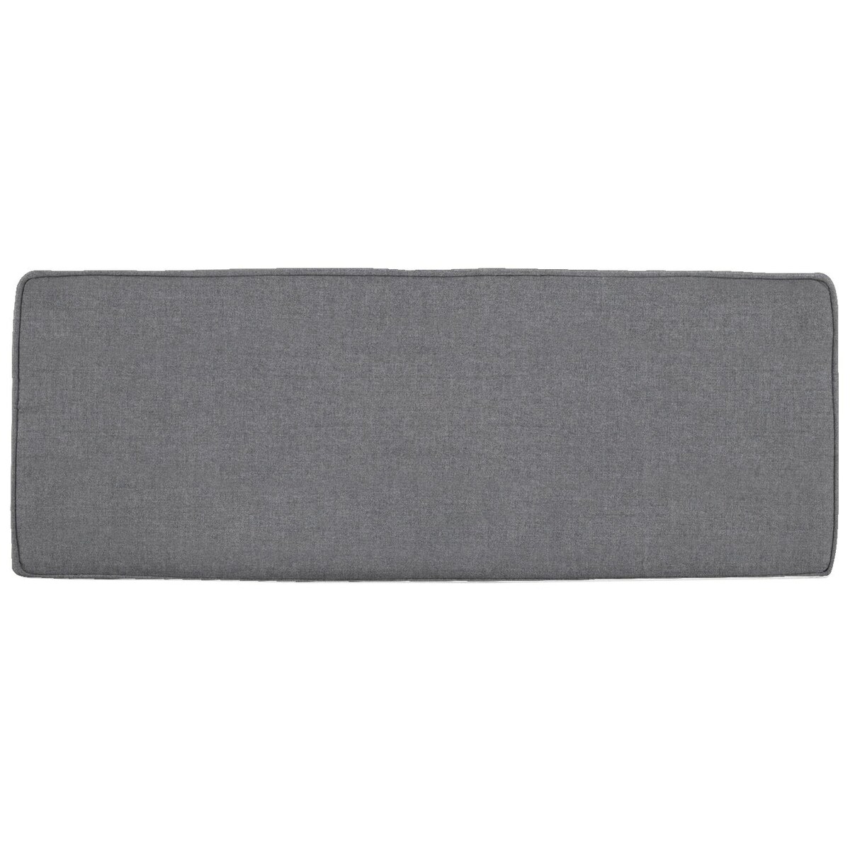 Sunbrella Cast Slate Large Outdoor Replacement Bench Cushion W/ Piping By Signature