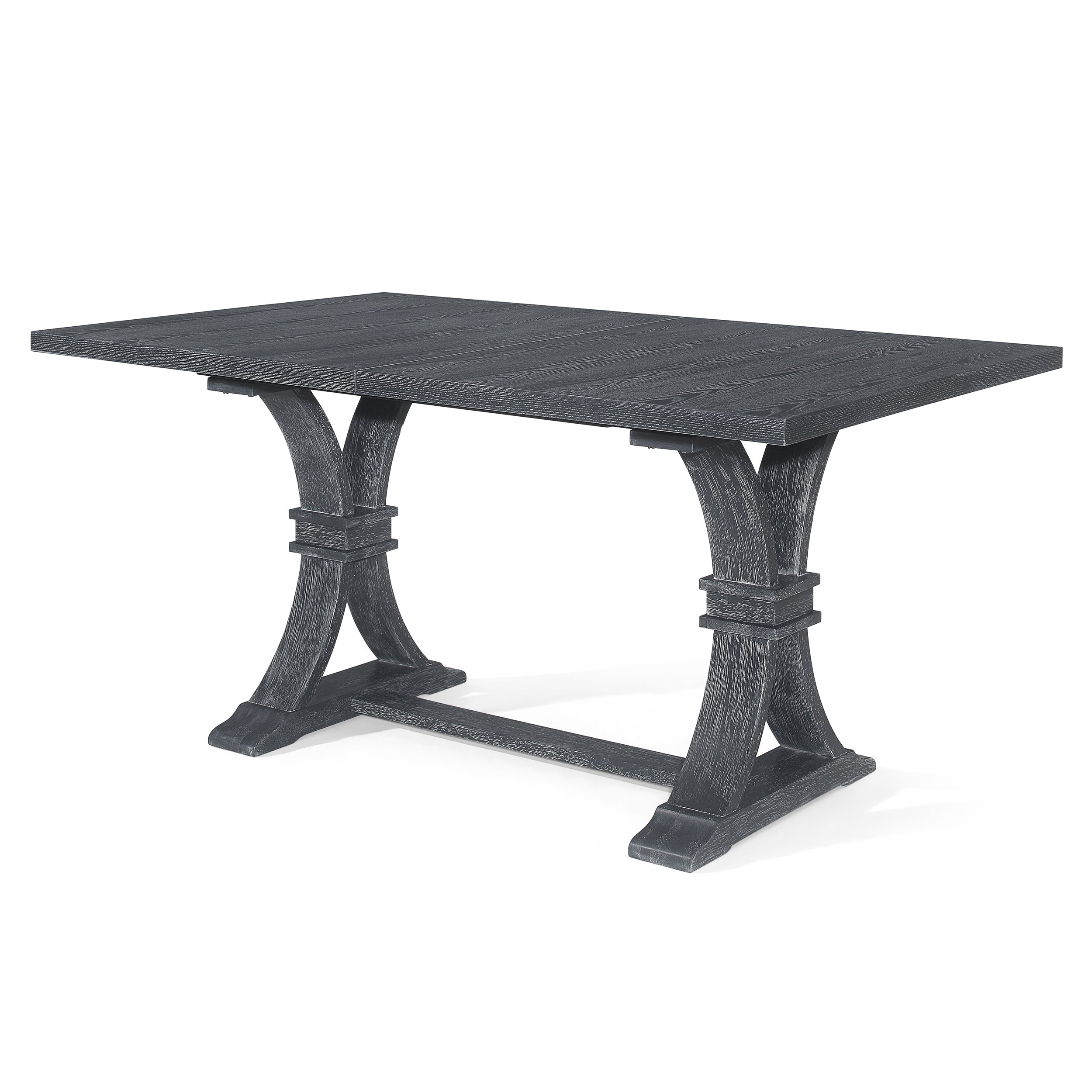 Luoma Rustic Wood Expandable Dining Table