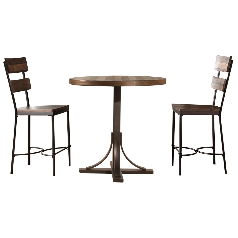 Jennings Counter Height Round Table Dining Set w/non Swivel Stools