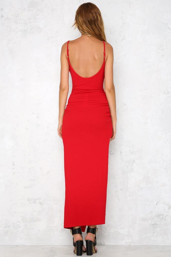 Locking Lips Maxi Dress Wine